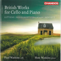 BRITISH WORKS FOR CELLO AND PIANO VOL4 (LUTYENS/ HODDINOTT/