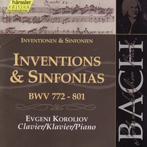 INVENTIONS ET SINFONIES BWV 772-801