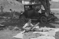 Camp de travailleurs migrants, près de Prague, Oklahoma (1939), une photo de Russell Lee
