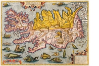 Abraham Ortelius - Islandia - carte de l&#x27;île vers 1590