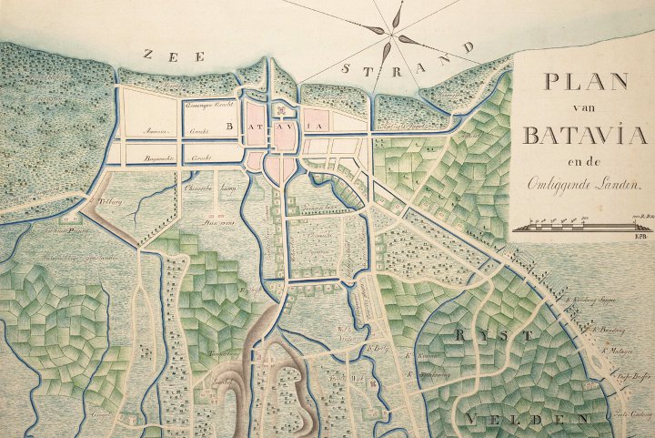 plan de Batavia (Jakarta) vers 1800-1850