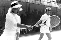Dinah Shore and Burt Bacharach playing tennis in Fort Lauderdale, Florida no known copyright restrictions Du son sur tes tartines.jpg