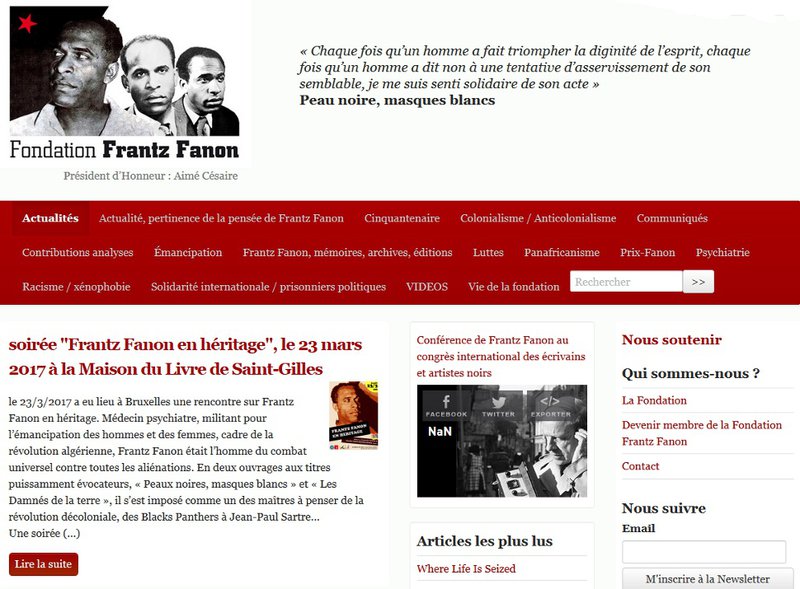 Fondation Frantz Fanon (capture d'écran)
