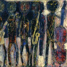 Jean Dubuffet : "Jazz Band - Dirty Style Blues" (1944) - Centre Pompidou / Fondation Dubuffet