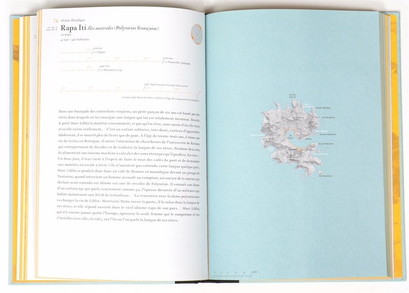 Judith Schalansky - Atlas des iles abandonnees - double page - Arthaud