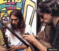 Lee Harris et Paul Webb dans le studio d’O.Rang, The Slug - photo muzines