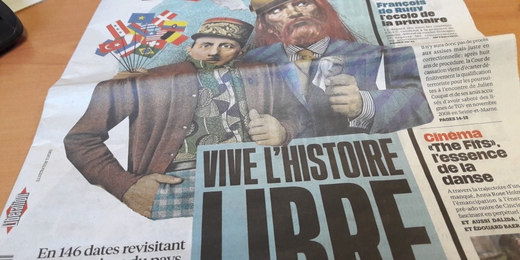 couverture de Libération "Vive l'Histoire libre" (janvier 2017)