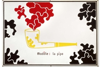 Marcel-Broodthaers-Poèmes-industriels-lettres-ouvertes_Modèle-la-pipe-1969-version-noire-rouge-et-jaune.jpg