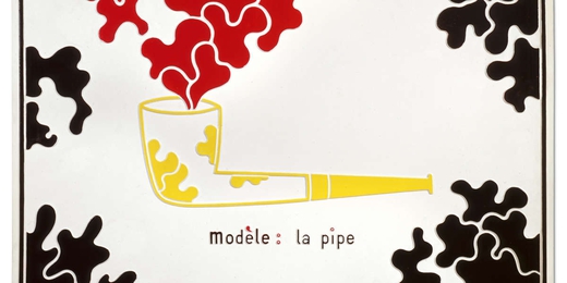Marcel-Broodthaers-Poèmes-industriels-lettres-ouvertes_Modèle-la-pipe-1969-version-noire-rouge-et-jaune.jpg