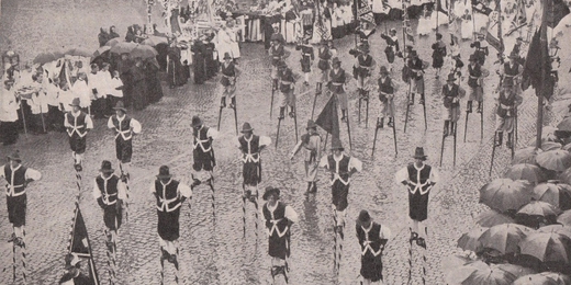 Namur - les échasseurs en 1936