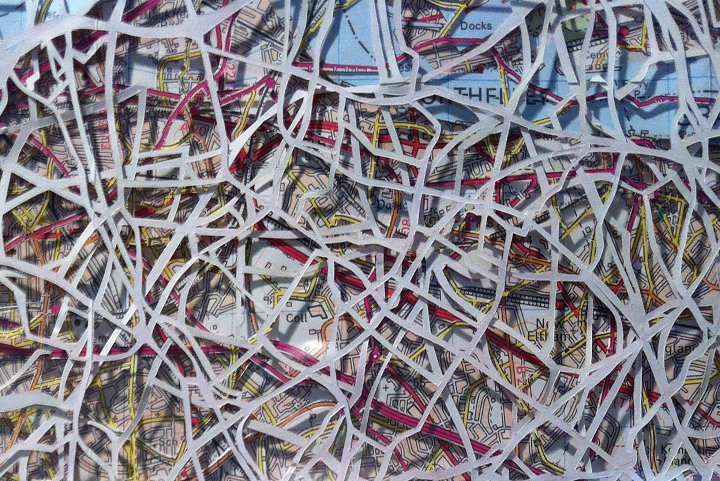 Susan Stockwell - carte découpée de Londres (London Art Fair, 2013)