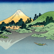 The Fuji reflects in Lake Kawaguchi _ 24 vues du mont Fuji  Du son sur tes tartines