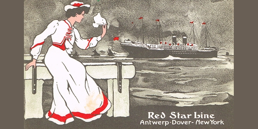 ancienne carte postale de la Red Star Line