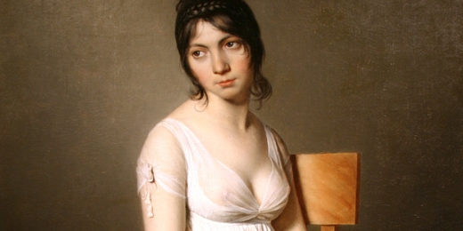 portrait d'une jeune femme en blanc - détail tableau sur la couverture du livre d'Ottessa Moshfegh